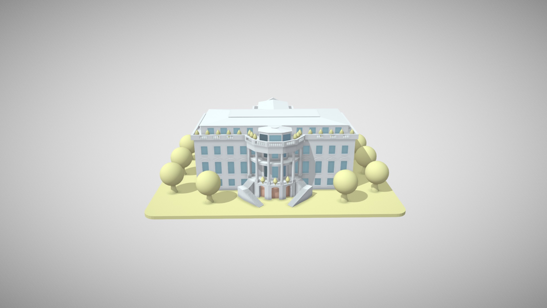 3D model White House - This is a 3D model of the White House. The 3D model is about a model of a house.