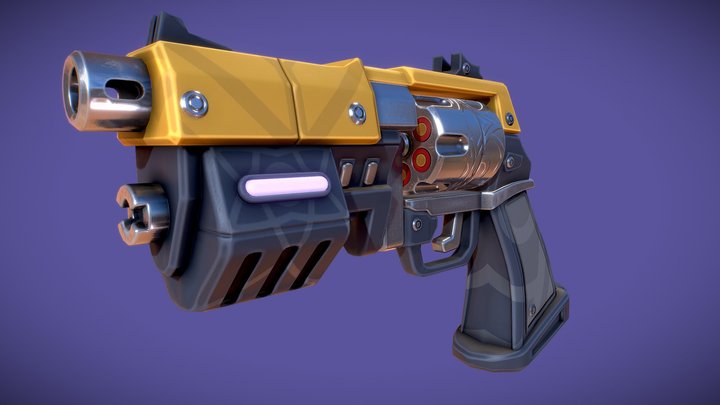 Overwatch Style Pistol 3D Model
