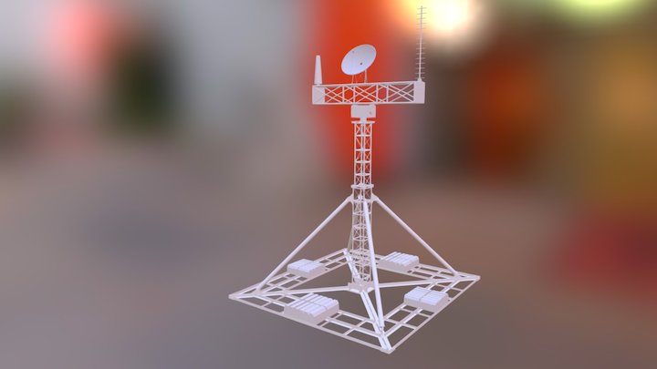 Small Radar Tower For Sf 3D Model
