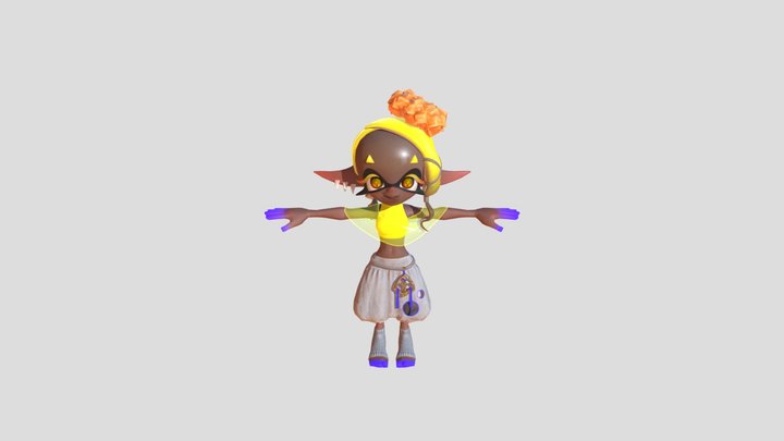 Splatoon 3 - Frye SAND Normalwear 3D Model