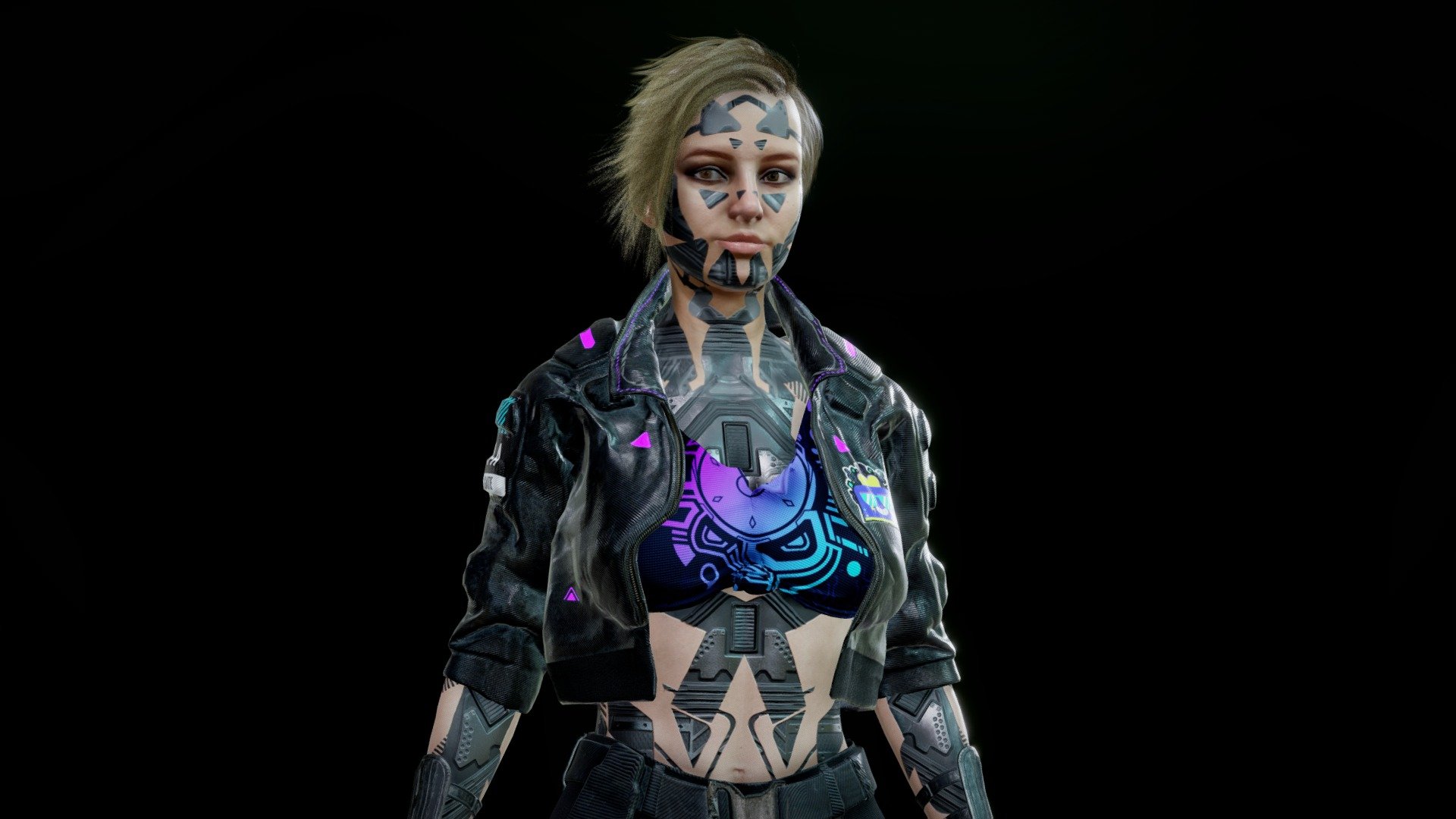 ArtStation - Cyberpunk Girl Unreal Engine 5 by Oscar Creativo