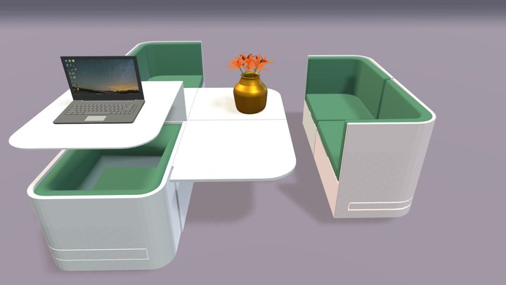 modern office area 3D Model