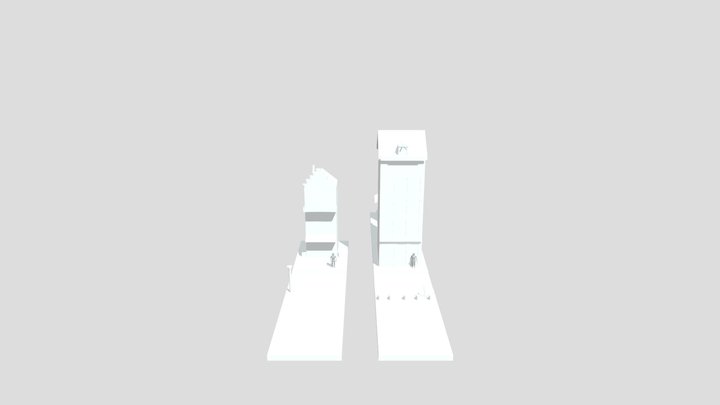 Amsterdam Rowhomes blockout 3D Model
