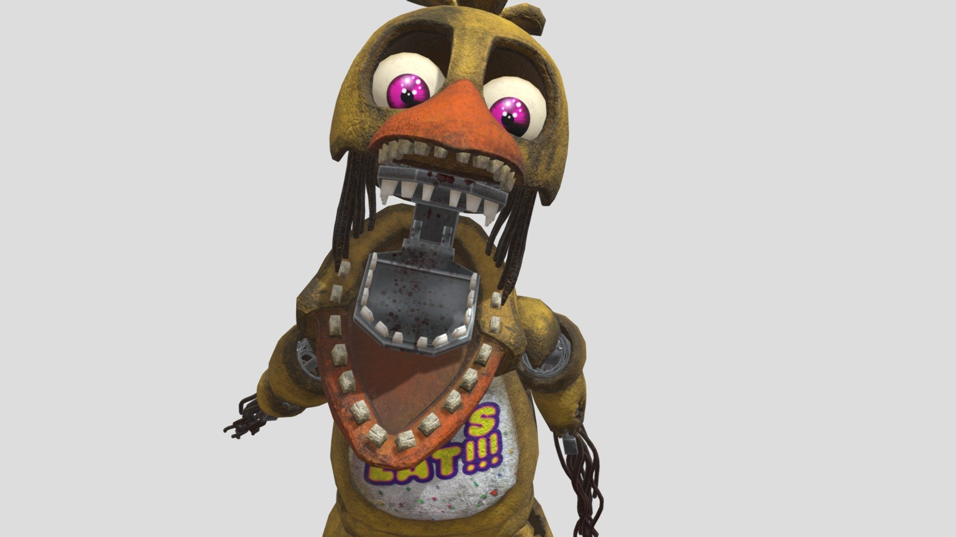 Stylized Withered Chica - Download Free 3D model by tarmacyclops  (@tarmacyclops) [c559640]