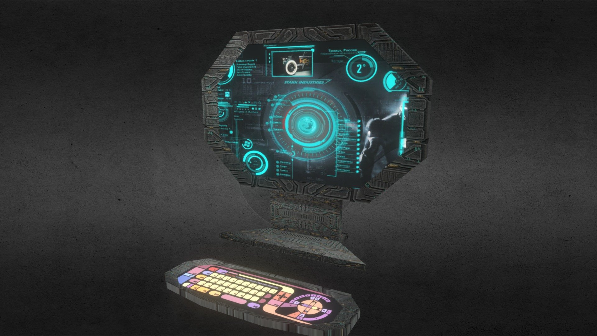 PC Keyboard and Screen