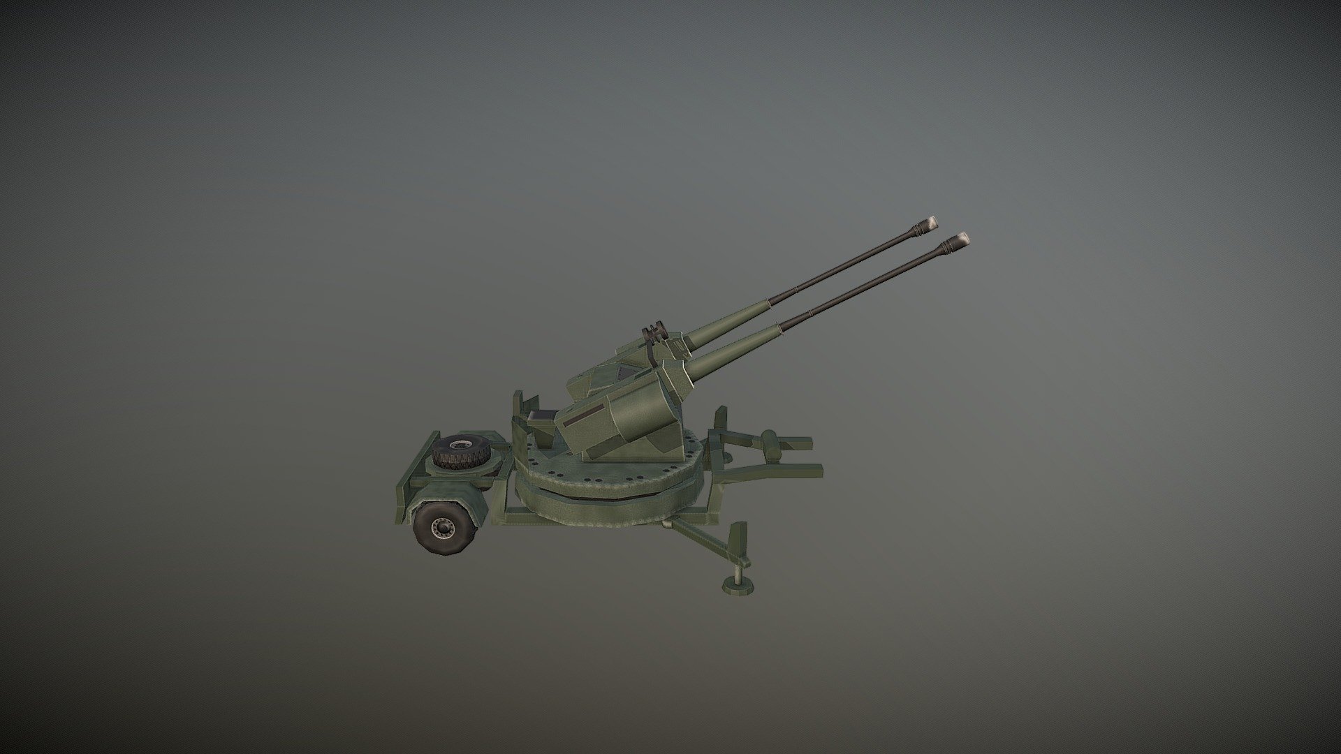 Anti Aircraft Gun - 3D model by Awais Amjad (@awaisamjad066) [3f82aa1 ...