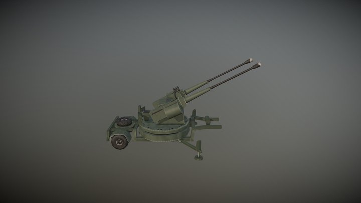 Anti Aircraft Gun 3D Model