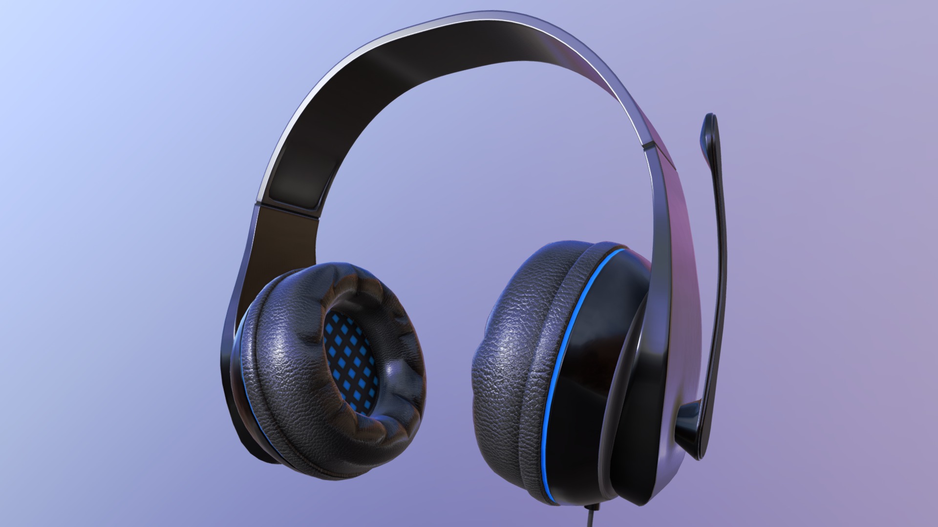 3D model Head Set - This is a 3D model of the Head Set. The 3D model is about a pair of headphones.