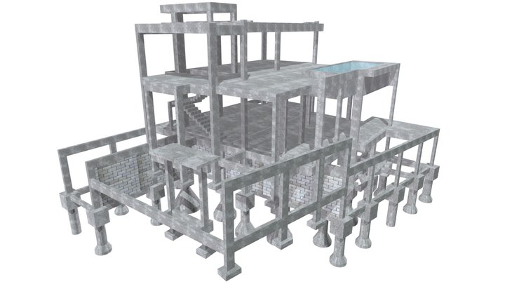 Projeto Estrutural - 053 - Residencial 3D Model