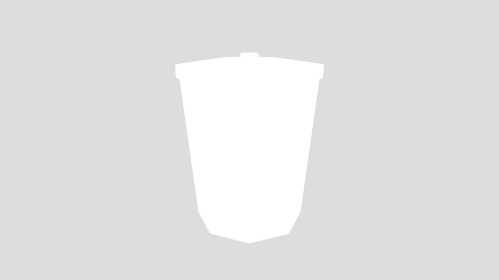 Trash Can Bin Low Poly