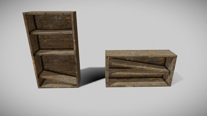 Old Wooden Bookshelves