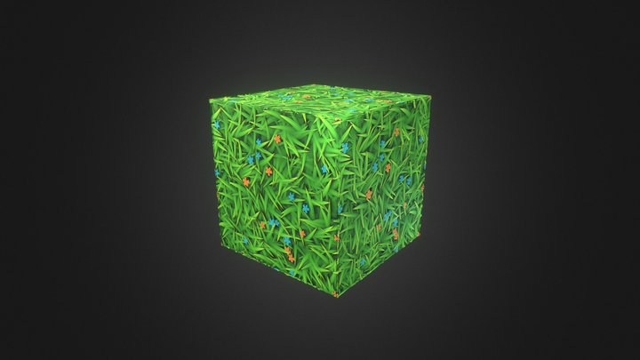 Stylized Grass Material 3D Model