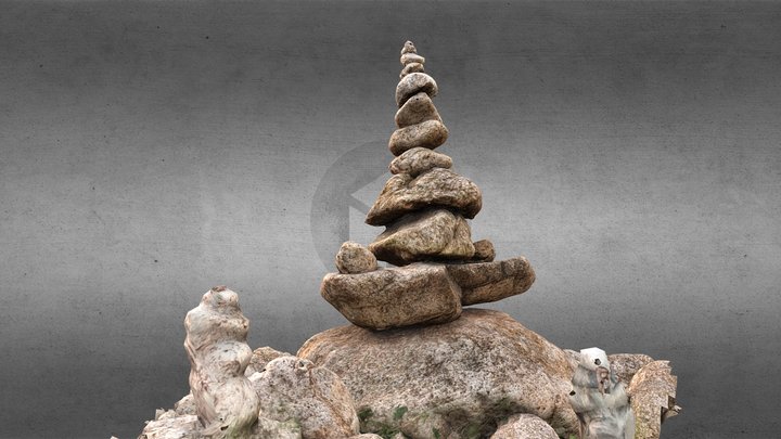 Stone Pyramide from Hammerodde on Bornholm, DK 3D Model