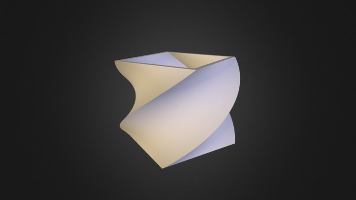 Twisted Cube 3D Model