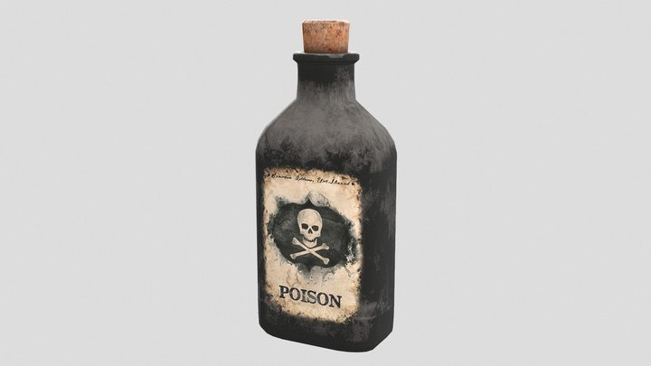 Wednesday Addams Signature Poison Bottle 3D Model
