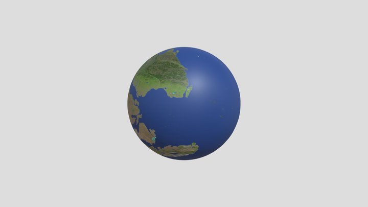 Pangaea, world atlas, globe 3D Model