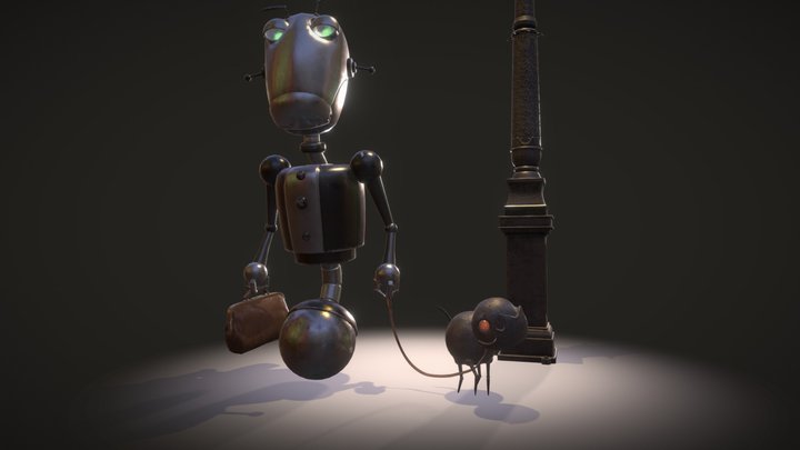 Steampunk robot GB 3D Model