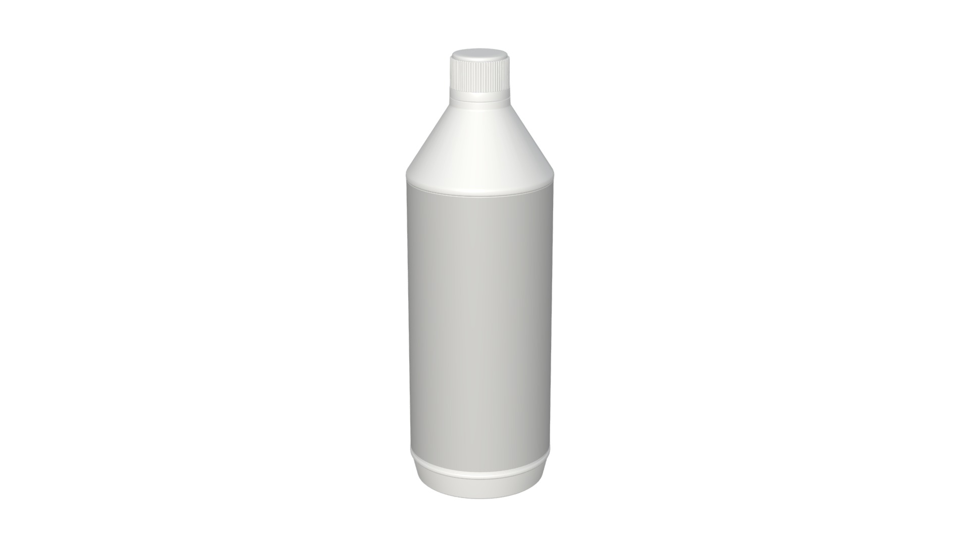 3D model Liquid bottle - This is a 3D model of the Liquid bottle. The 3D model is about a white cylindrical object.