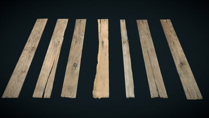 Wooden Planks - Ready to Unity HDRP 3D Model