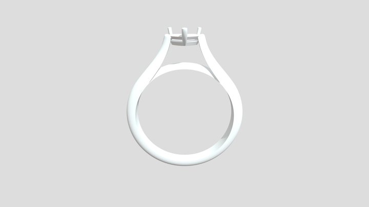 Engagement Heart Ring 3D Model