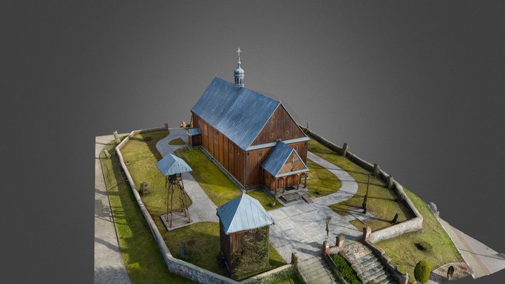 Drewniany kościół pw. św. Zygmunta w Żukowie 3D Model
