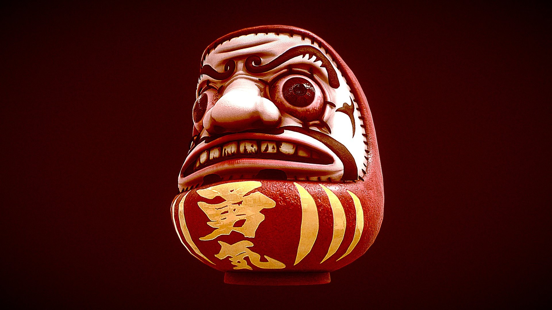Daruma doll head | As the Gods will - 3D model by Major