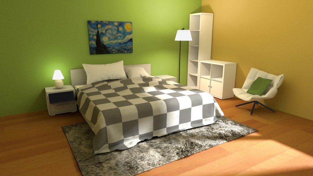 Mini Project Bedroom On Sketchfab Download Free 3d Model By Ziyao