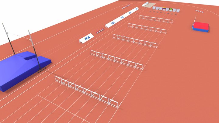 Athletics Track 3D Model