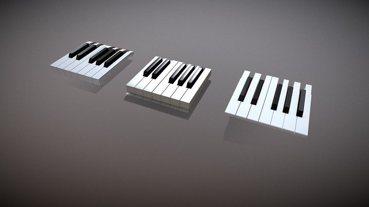 Touches Clavier piano – Kostenloses 3D-Modell STL