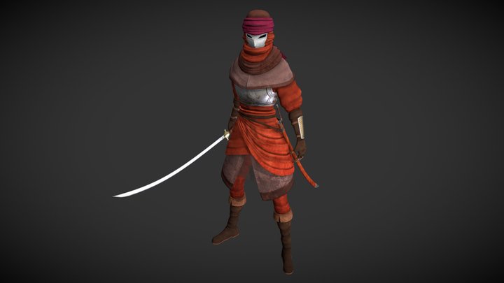 Desert Warrior Character 3D Model