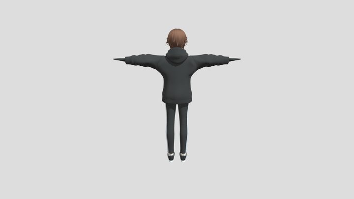 Anime Boy for Blender. 3D Model