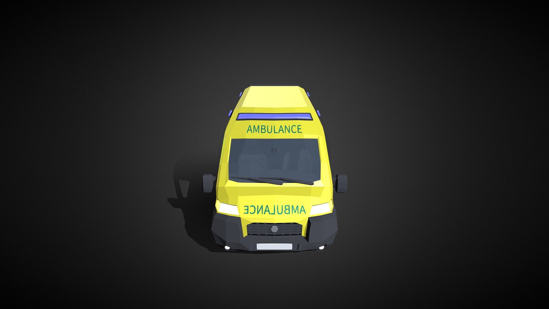 Low Poly Ambulance - 3D Model By Luke Burton (@LukeBurton3D) [3f8f653 ...