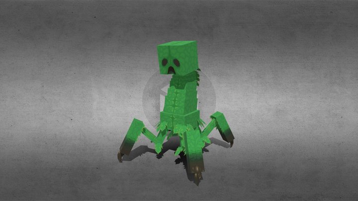 Minecraft Creeper ~ 3D Model ~ Download #90658376