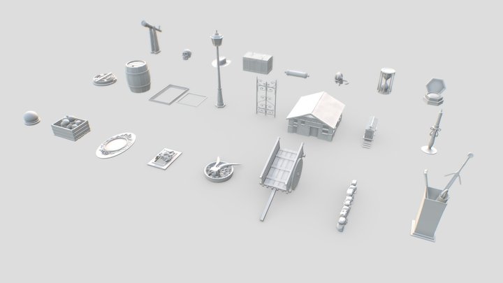 Countryside galician/basque Printable Collection 3D Model