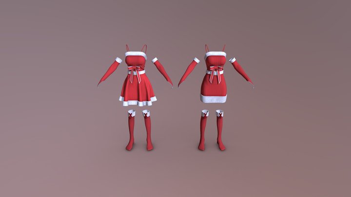 Christmas Dress 3D Model