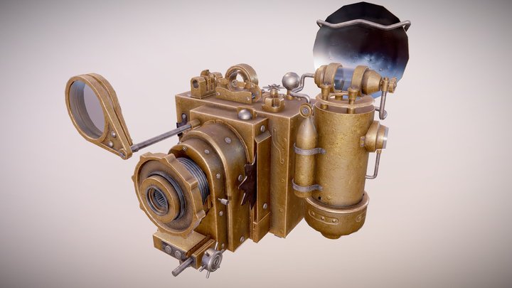 Old Steampunk Camera 3D Model