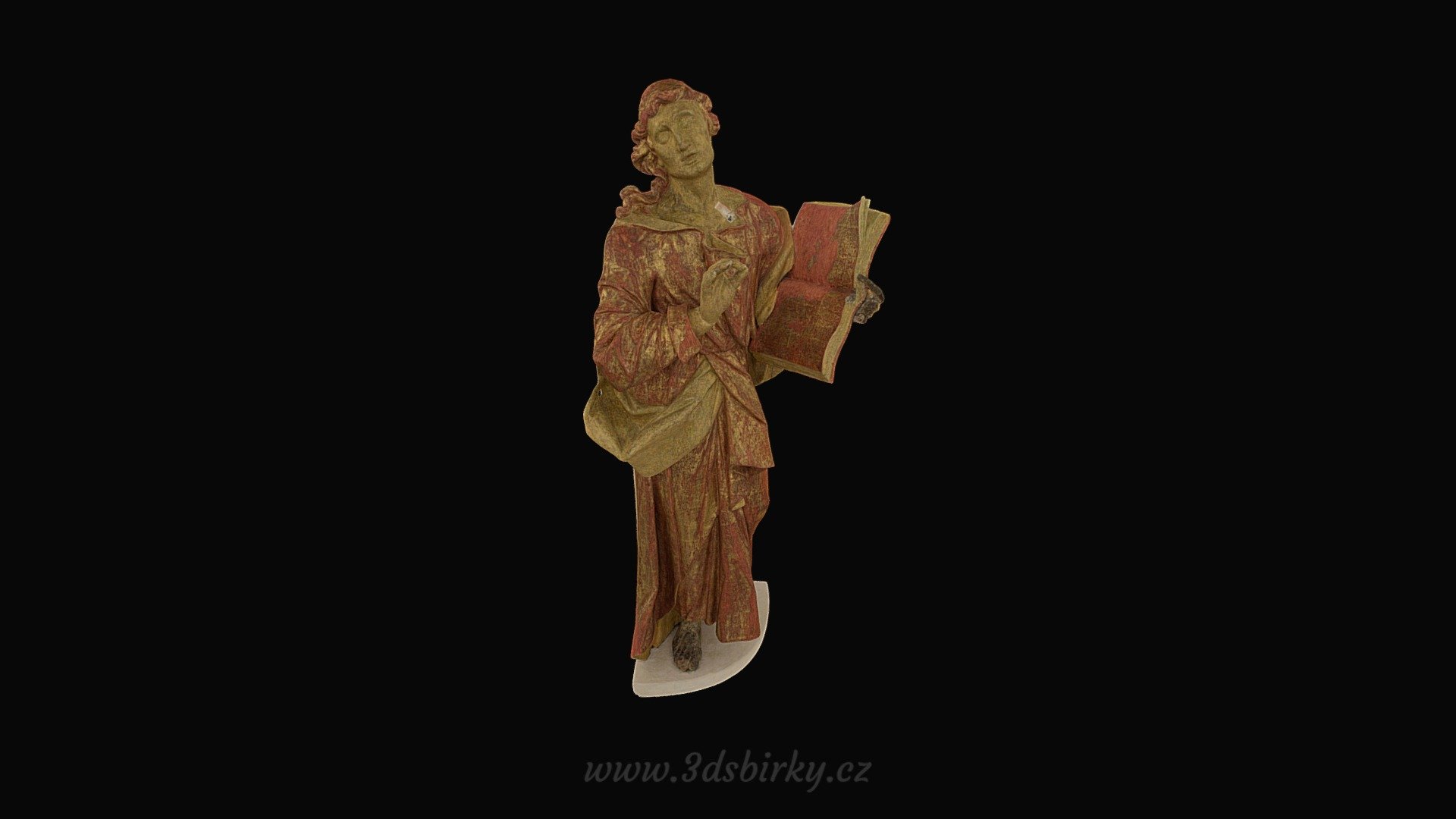 Sv. Jan Evangelista - socha — Sketchfab embed 3D viewer
