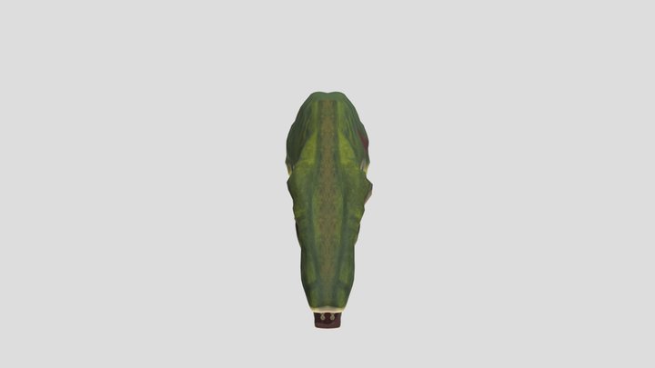 Zombie Spinosaur Head 3D Model