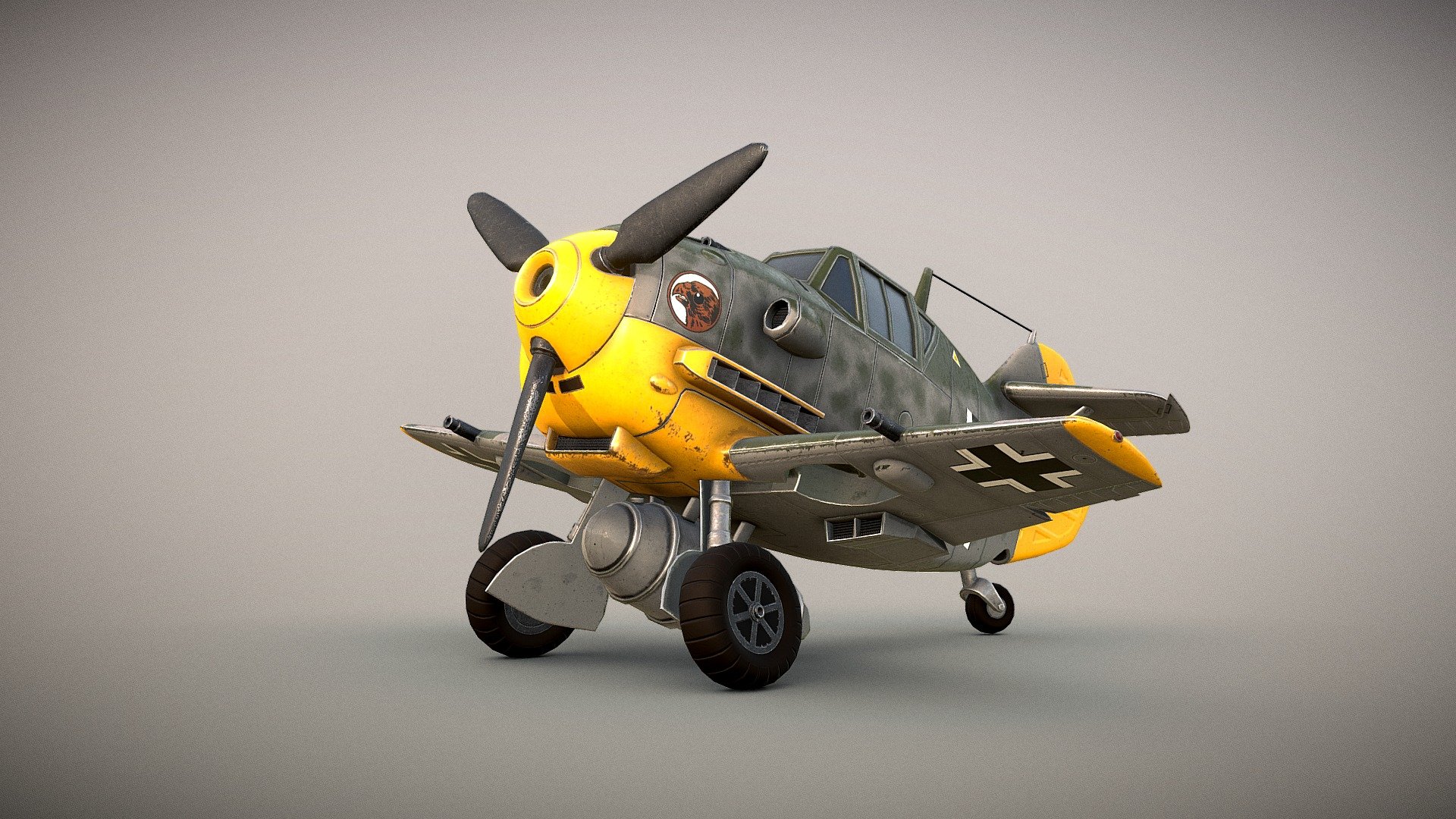 German Messerschmitt Bf 109 Toon Buy Royalty Free 3d Model By Stecki Stecki 3f93eaa