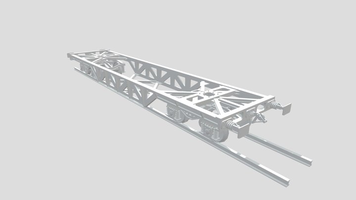 Train Wagon Structure 3D Model