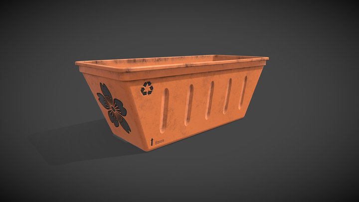 flower pot   plastic - 4MB – Gratis 3D-model STL