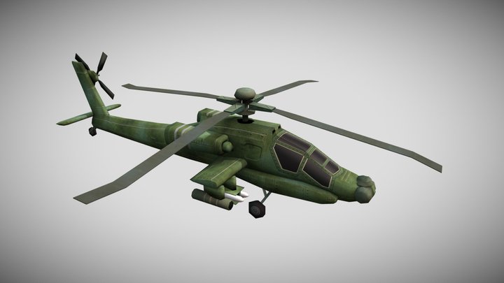 Attack Helicopter 3D Model