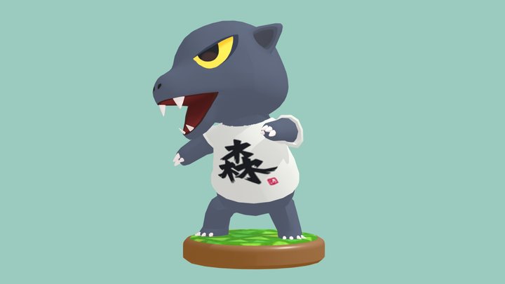 ACNH Godzilla 3D Model