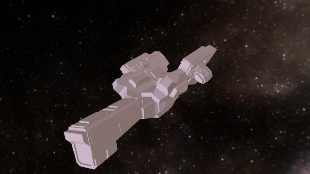 Heavy Cruiser ship 3D Model