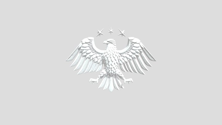 Syrian Eagle Emblem 3D Model