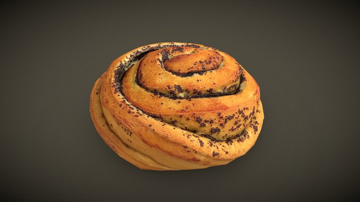 Poppy Seed Bun [Lowpoly, 4k] – Modello 3D gratuito STL