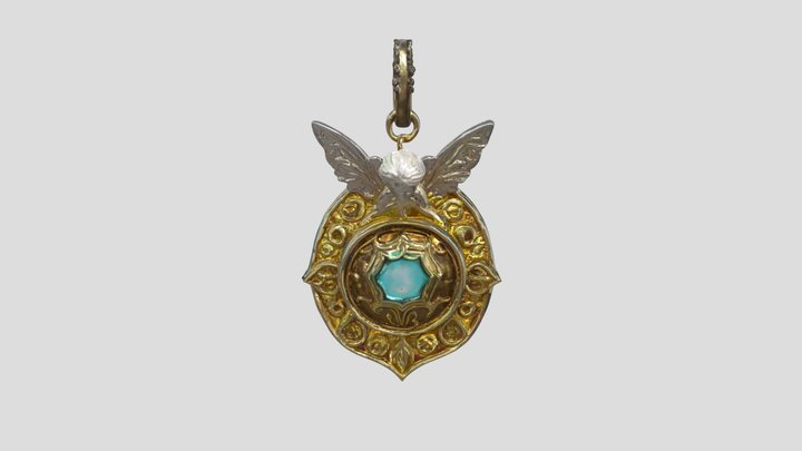 Ancient Amulet – Fantasy Jewelry Prop 3D Model