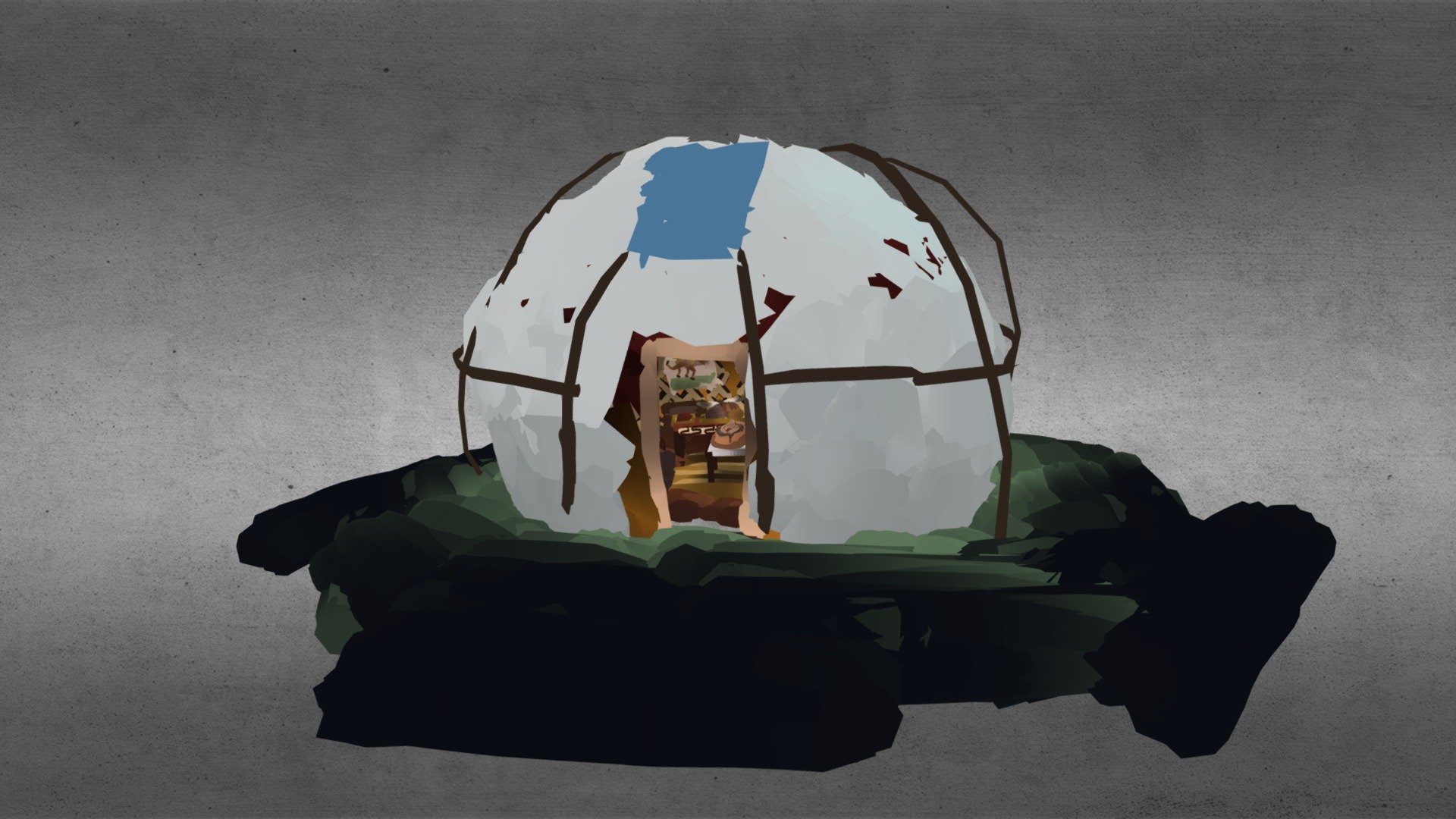 Mongolian Yurt - Made with Quill - 3D model by Francis.Chen [3f9be51 ...