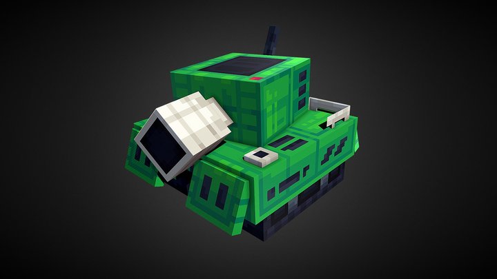 Low Poly Toy Tank 3D Model