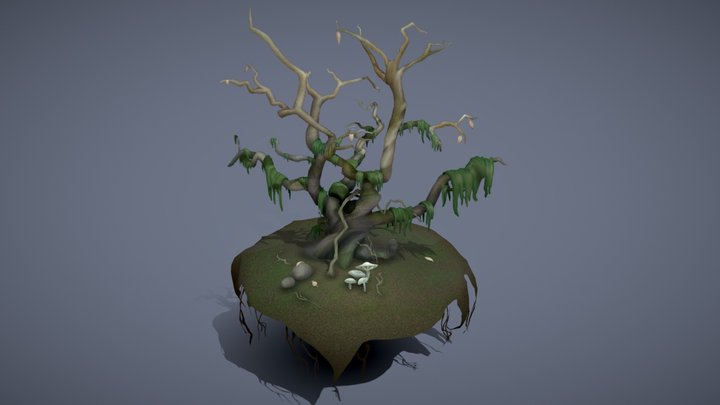2.5D Dead Tree 3D Model